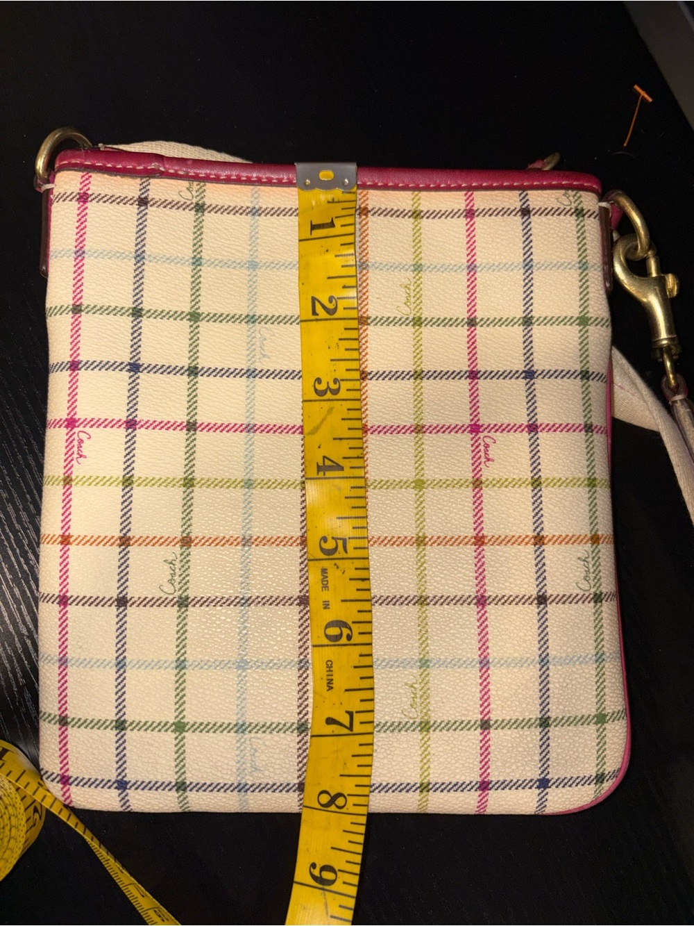 Authentic Coach Poppy Tartan Plaid Crossbody Swingpack Bag - Picture 2 of 15